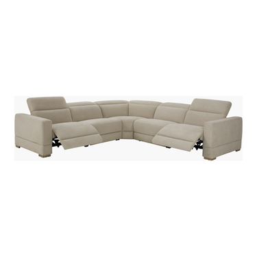 Beige sectional sofa on a white background